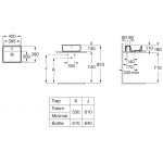 Roca The Gap SQUARE A3270MM000 檯上面盆